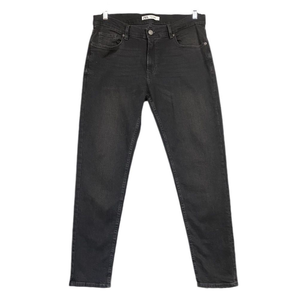 Zara Slim Fit Stretch Jeans Mens Size 36 Black